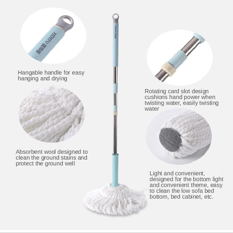 Squeeze Mop Wonderlife_aliexpress Store for Wash Floor Lazy Kitchen Wring Spin Home Help Self Wet Hand Free Window Cleaner Round