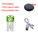 NEW D size 12000mWh lithium Rechargeable battery USB charging li-ion batteries for domestic water heater with natural gas stove