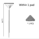 Triangle Mop for Washing Glass Ceiling Dust Cleaning Squeegee Kitchen Wall Flat Floors Windows Telescopic Wiper Brush Household