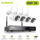 SANNCE 4CH HD 5MP XPOE CCTV NVR System 5MP 4PC IP Cameras Outdoor Weatherproof Home Video Security Surveillance Cameras System