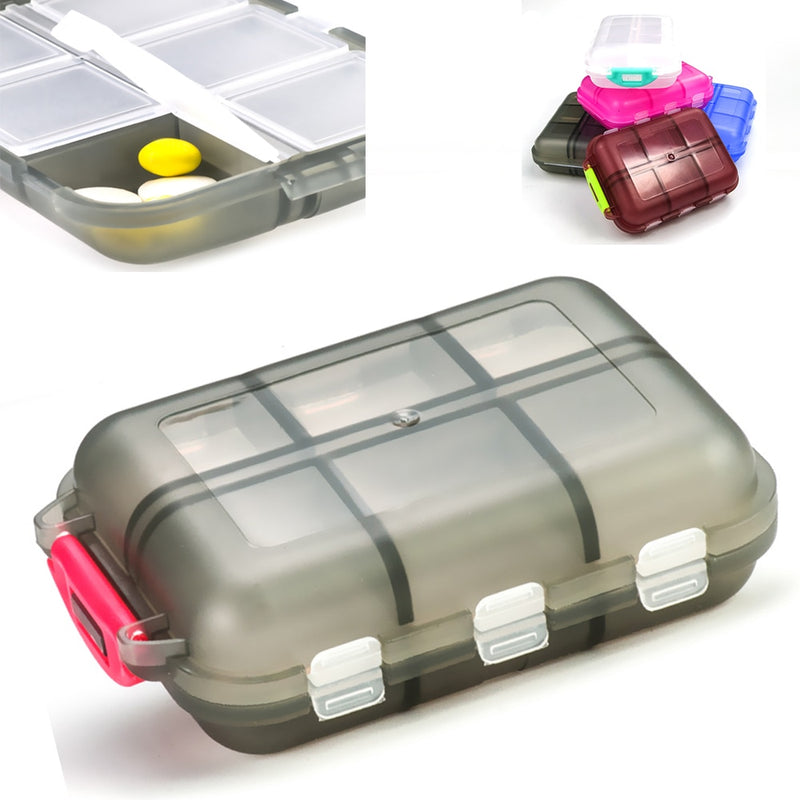 Tcare Reise-Pillen-Organizer, feuchtigkeitsbeständige Pillenbox für Taschengeldbeutel, tägliches Pillenetui, tragbarer Medizin-Vitaminhalter-Behälter