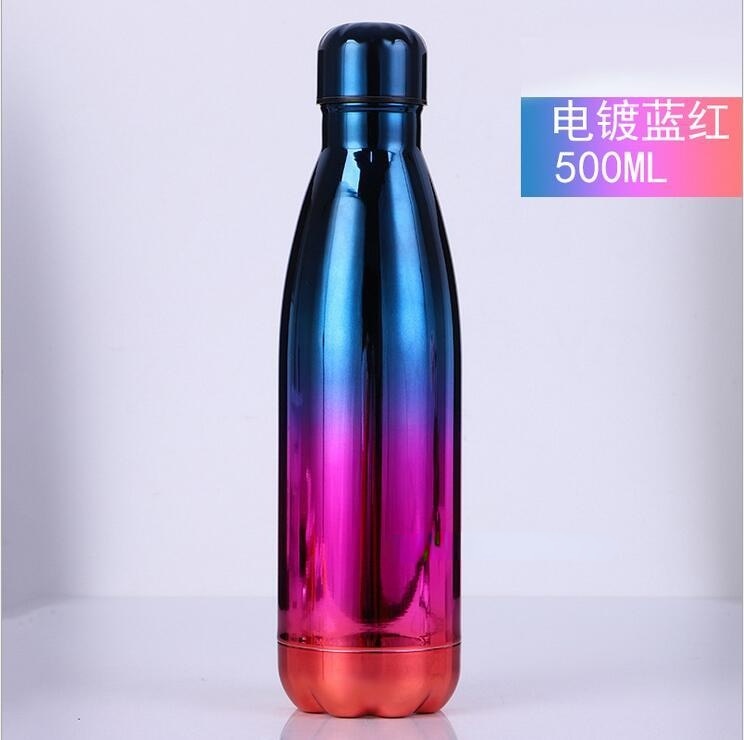 FSILE 500/1000ml Double-Wall Insulated Vacuum Flask Stainless Steel Water Bottle Cola Water Beer Thermos for Sport Bottle