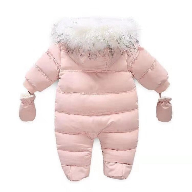 IYEAL Winter-Baby-Kleidung mit Kapuzenpelz für Neugeborene, warme Fleece-Wimpelkette, Säuglings-Schneeanzug, Kleinkind, Mädchen, Junge, Schneeabnutzung, Mäntel