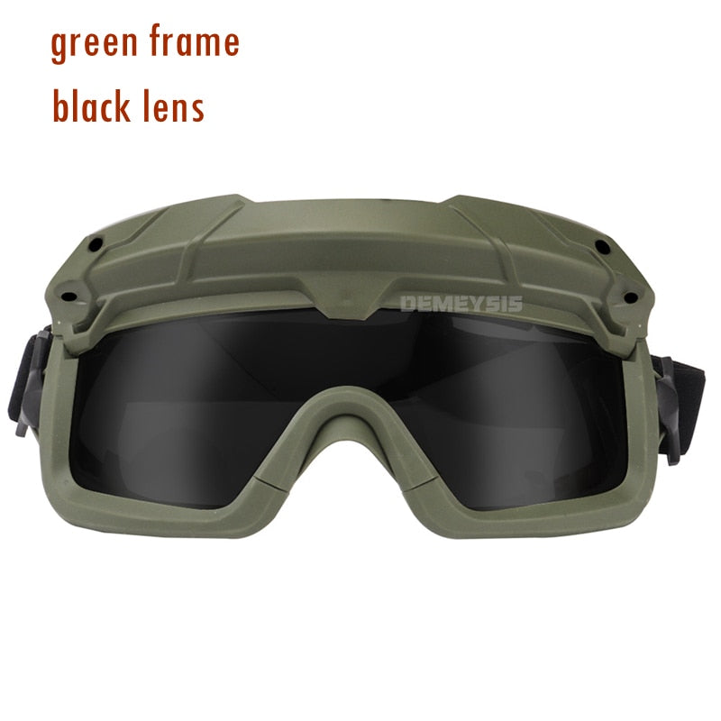 Gafas tácticas Airsoft Paintball a prueba de viento antiniebla CS juego de guerra gafas de protección para senderismo aptas para casco táctico