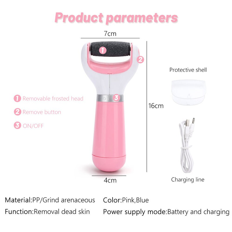 Electric Foot File Care Tool Feet Hard Dead Skin Removal Battery Power Foot USB Exfoliator Heel Callus Remover Pedicure Device