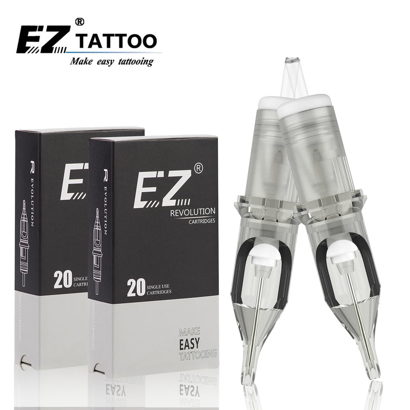 Cartucho EZ Revolution, agujas para tatuar, delineador redondo