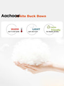 Aachoae Pure Winter Lightweight Down Jacket Women Thick Warm Batwing Long Sleeve Loose Doudoune Pocket Ultra Light Duck Down