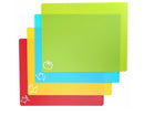 ERMAKOVA Cutting Board 4Pcs/6Pcs 1.2mm Thickening Flexible PP Non Slip Chopping Block Cutting Mats with Food Icons Kitchen Tools