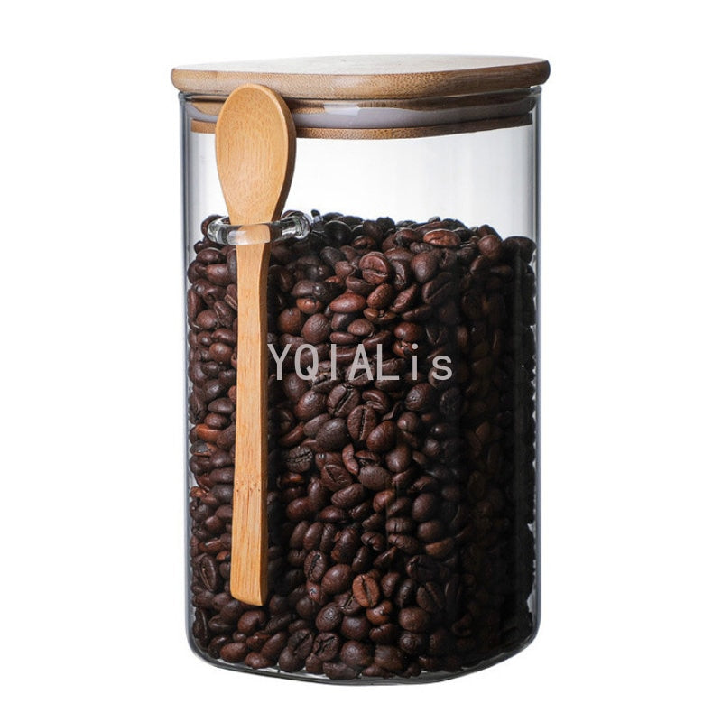 3 Ideas 800-1200ml with Spoon Sealed Jar Storage Tank Condiment Coffee Beans Tank Kitchen Supplies Sugar Storage Bottle Tea Box