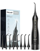 Fairywill-cepillo de dientes eléctrico sónico y hilo dental de agua, carga USB, resistente al agua, 5 modos, 3 cabezales de cepillo, cepillos de dientes, limpiador de dientes