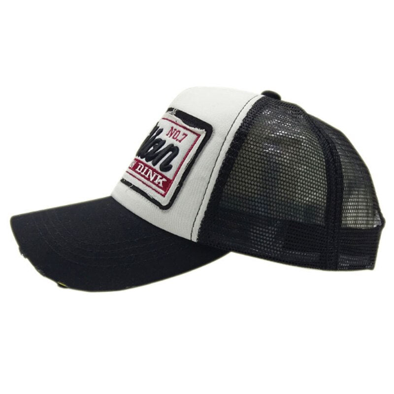 Gorra de béisbol de malla de marca para hombres y mujeres, gorra Snapback de verano con letras bordadas, gorras ajustadas, gorra informal para papá, gorras de hueso para hombre