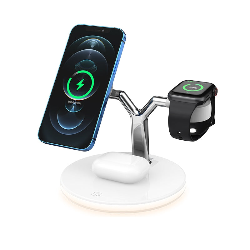 3in1 Magnetic Qi Fast Wireless Charger For IPhone 14 13 12 Mini Pro MAX Fast Charging Station For Apple Watch 8U 7 6 5 4 3 2