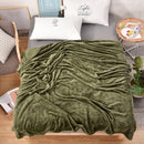 Plush Plaid Blanket Solid Color Blankets For Beds Aircraft Sofa Warm Soft Winter Flannel Fleece Throw Blanket Bedspread Bedsheet