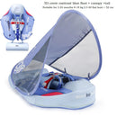 Mambobaby Baby Float Swimming Ring With Roof Infant Waist Floater Non-Inflatable Buoy Beach Pool Accessories Toys Swim Trainer