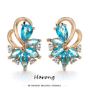 4 Farbe Edle Natürliche Zirkon Blume Ohrstecker Rot Grün Farbe Hochwertige Ohrringe Für Frau Ästhetisches Luxus Schmuck Geschenk