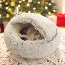Hundebett Katzenbett Rund Plüsch Katze Warmes Bett Haus Weiches Langes Plüschbett Für Kleine Hunde Für Katzen Nest 2 In 1 Katzenbett