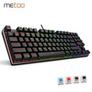 METOO Wired Gaming Mechanical Keyboard Backlit 89 Key Anti-ghosting Blue Red Brown Switch Number keys For Game Laptop PC Russian