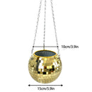 Retro Disco Ball Pflanzkorb Rund Spiegel Hängetopf Blumentopf Wand Pflanztopf Hangin Vase Desktop Dekoration Balkon Vase