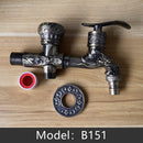 Doodii Carved Wall Mount Zinc Alloy Antique Bibcock Garden Wash Basin Faucet Decorative Outdoor Garden Mop Taps Torneira parede
