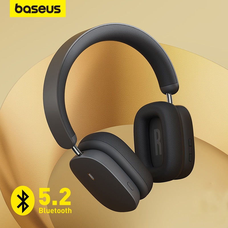 Baseus H1 ANC Bluetooth 5.2 Headsets Wireless Headphones, 40db Active Noise Cancellation, 70h Battery Life, 40mm Driver Unit