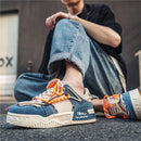 Men's Shoes Lightweight Breathable Casual Sports Shoes Men's Trend Versatile Flat Bottom Shoes Thick Sole White Shoes for Men