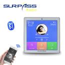 Smart Home Audio 2/4 Channel Wireless Bluetooth Mini Amplifier 4&#39;&#39; Touch Screen FM Radio AUX TF Card Function In Wall Amplifier