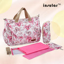 Bolsa de pañales Insular para mamá, bolsa de pañales para bebé de gran capacidad, bolsa impermeable para cochecito de mamá, bolsa de viaje para mamá, bolsas de mano para lactancia