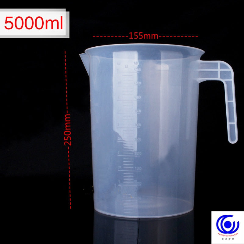 Gobelet de Mesure en Plastique Épais Transparent, de Qualité Alimentaire, pour Thé au Lait, 100/250/500/1000/2000/3500/5000ml, Nouveauté