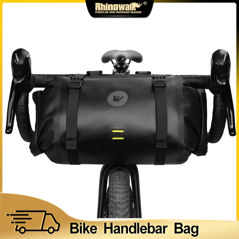 Bolsa de manillar Rhinowalk 2021, bolsa de bicicleta impermeable de gran capacidad, bolsa de ciclismo de tubo frontal de 2 piezas, marco de MTB, accesorios de bicicleta