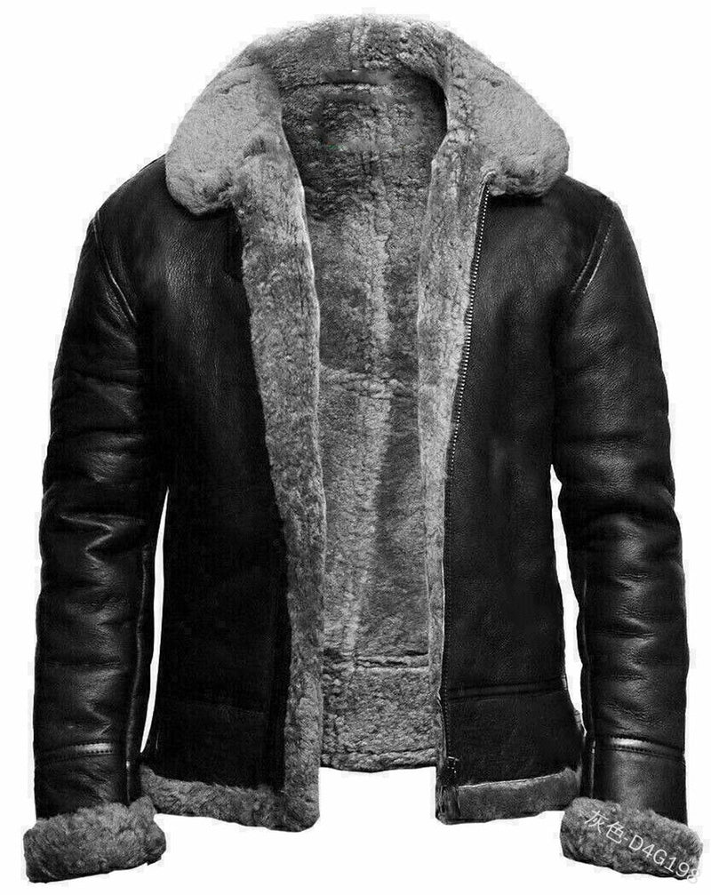 Pu Leather Jackets Men Winter Jacket Thick Warm Parkas Fur Fleece Inner Business Coats Casual Man Waterproof Down Biker Jackets