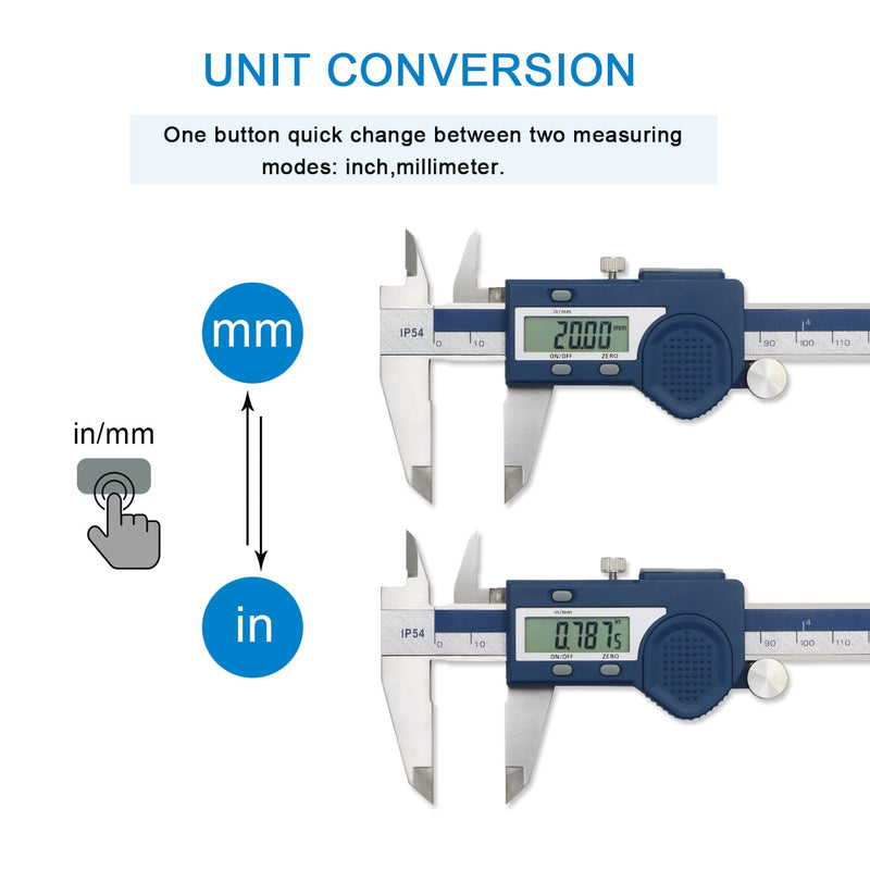 SHAHE New Hardened Stainless Steel 0-150mm Digital Caliper Vernier Calipers Micrometer Electronic Vernier Caliper Measuring Tool