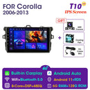 Vtopek 9&quot; 4G Carplay 2din Android 11 Car Radio Multimedia Players GPS Navigation For Toyota Corolla E140/150 2006-2013 Head Unit