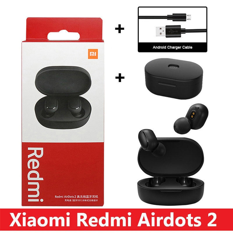 New Original Xiaomi Redmi AirDots 2 Wireless Earphones Bluetooth Headphones Mi Ture Headset Wireless Headphones In-Ear Earbuds