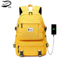 Fengdong Mode gelber Rucksack Kinder Schultaschen für Mädchen wasserdichter Oxford großer Schulrucksack für Teenager Schultasche