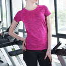 VEAMORS Damen Quick Dry Sport Yoga Shirt Kurzarm Atmungsaktive Übungen Tops Fitnessstudio Laufen Fitness T-Shirts Sportbekleidung