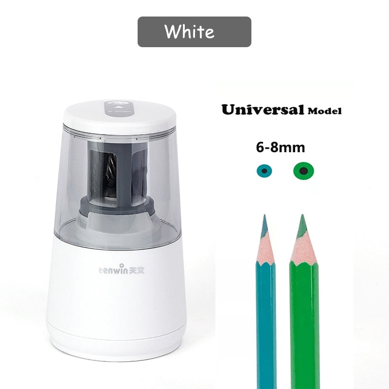 Tenwin Automatic Electric Pencil Sharpener For Colored Pencils Sharpen Mechanical Office School Supplies Stationery Free Ship