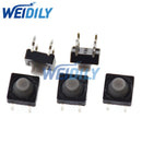 20PCS 8x8x5MM 4 Pins Conductive Silicone Soundless Tactile Tact Push Button Micro Switch Self-reset