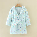 Kids Robes Winter Warm Robe For Boys Girls Child Bathrobe Fleece Bath Robe Children 2 to 8 Years Sleep Wear