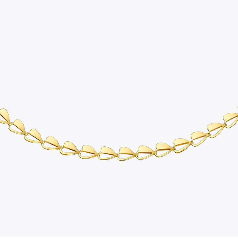 ENFASHION Hollow Heart Choker Necklace Women Gold Color Stainless Steel Cute Necklace Fashion Femme Jewelry Dropshipping P193054