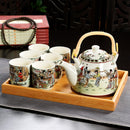 Hot Sale Yixing Ceramic Tea Set Tea Tray Outdoor Camping Mountaineering TeaSet Chinese Tea Ceremony NLSLASI tea pot and cup set