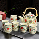 Hot Sale Yixing Ceramic Tea Set Tea Tray Outdoor Camping Mountaineering TeaSet Chinese Tea Ceremony NLSLASI tea pot and cup set