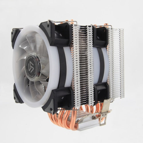 Enfriador de CPU ALSEYE DR-90, 6 tubos de calor con ventilador de CPU RGB de 4 pines, refrigeración de CPU de alta calidad, recién llegado, compatible con LGA775/115X/1200/1366/2011