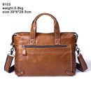 WESTAL Men's Leather Handbags Totes Bags Men Leather Laptop Bags Men's Shoulder Bag Business Briefcases Crossbody Messenger Bag