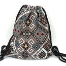 2022 Women Fabric Backpack Female Gypsy Bohemian Boho Chic Aztec Ibiza Tribal Ethnic Cottage Soft Brown Drawstring Rucksack Bags