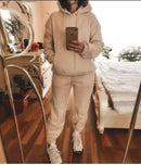 Conjunto informal de dos piezas para mujer, sudadera elegante con capucha y falda acampanada Harajuku, conjunto de dos piezas con bolsillo delantero, novedad de 2022