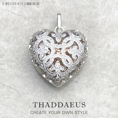 Anhänger Liebe Herz Medaillon Mode Glam 925 Sterling Silber Schmuck Europa Stil Accessoires Seele Geschenk für Frau
