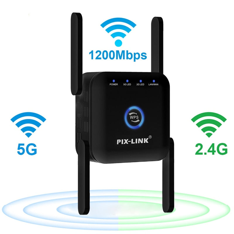 5G WiFi Repeater WiFi Amplifier 5Ghz WiFi Long Range Extender 1200M Wireless Wi Fi Booster Home Wi-Fi Internet Signal Amplifier