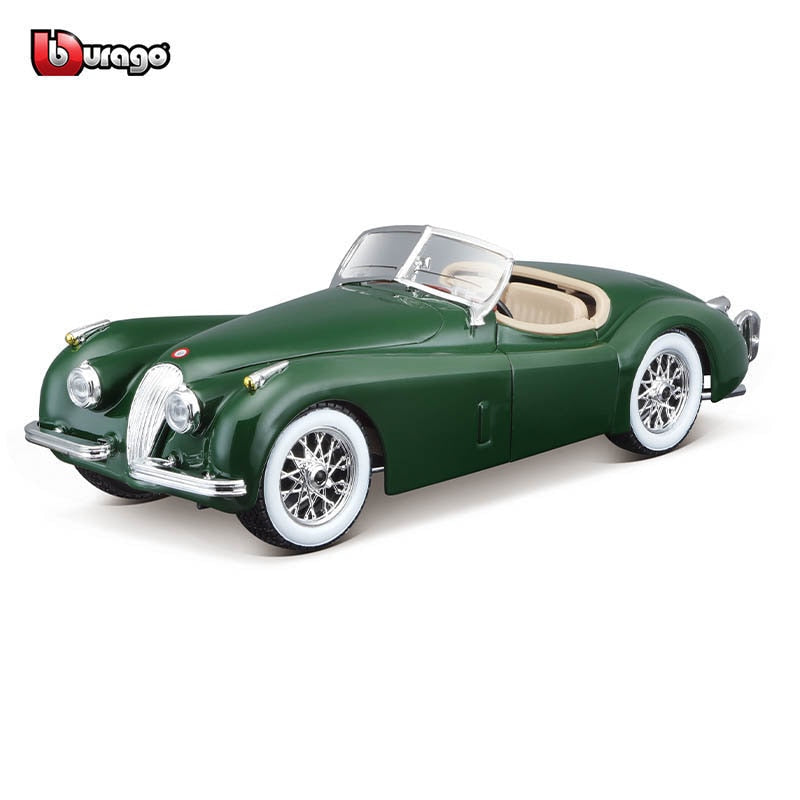 Bburago 1:24 1951 Jaguar XK 120 Roadster alloy racing car Alloy Luxury Vehicle Diecast Pull Back Cars Model Toy Collection Gift