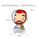 Painter Van Gogh Self Portrait Brooch Sunflower VINCENT Enamel Pin Jeans Backpack Art Lovers Friends Gifts