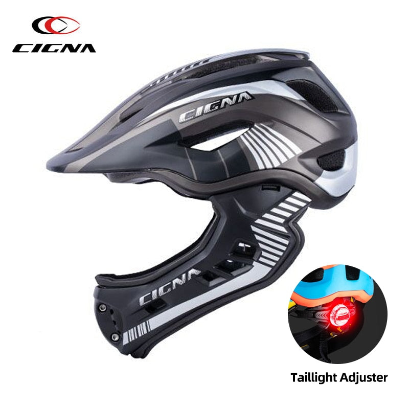 Detachable Kids Cycling Helmet with light Full Face Child Helmet Pro Protection MTB Downhill Bike Helmet Sports Safety Equipment